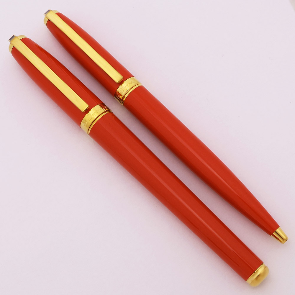 S.T. Dupont Fidélio ボールペン S.T. Dupont Fidelio Black Gold Plated Ballpoint Pen | eBay